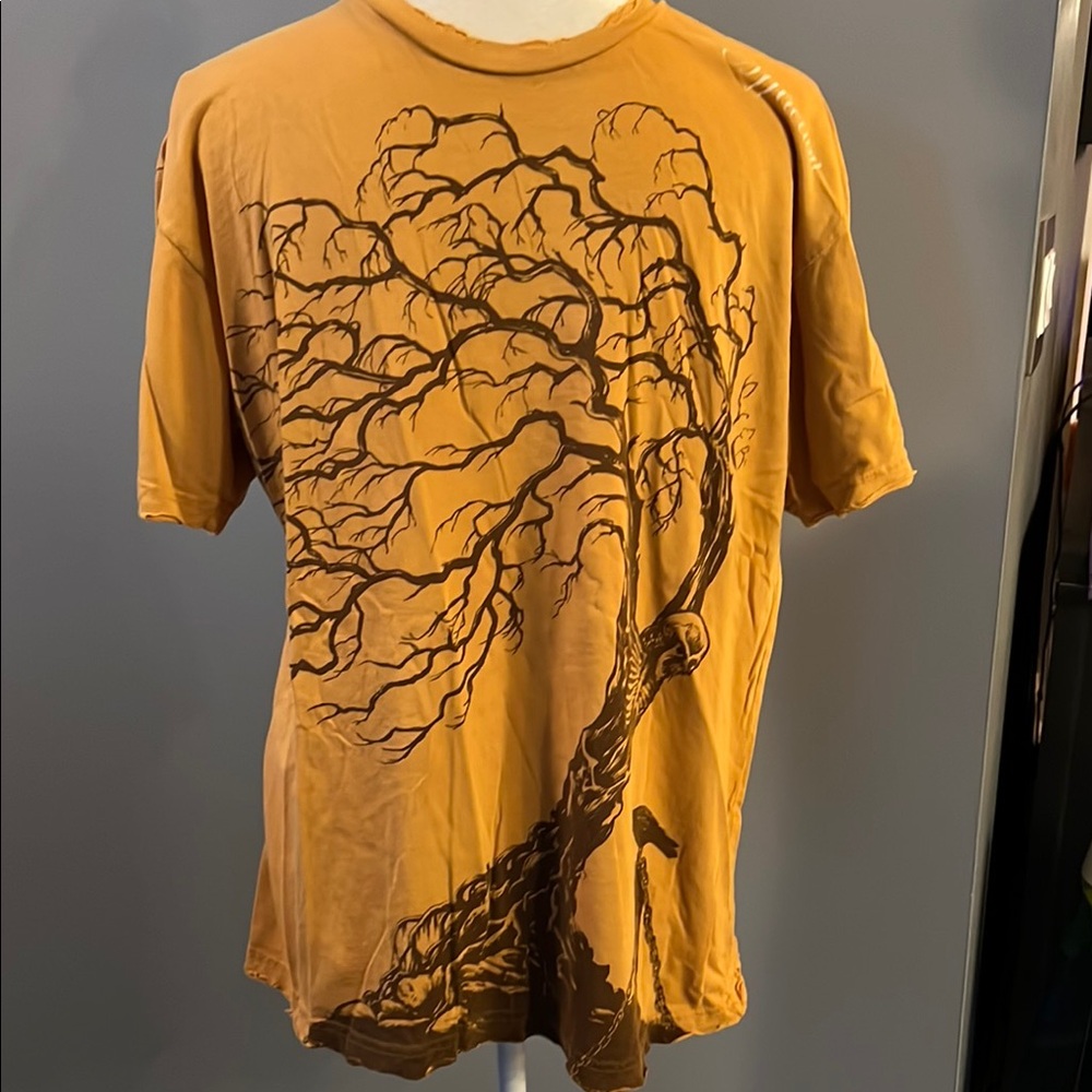 Affliction T-shirt with Skeleton Tree-L